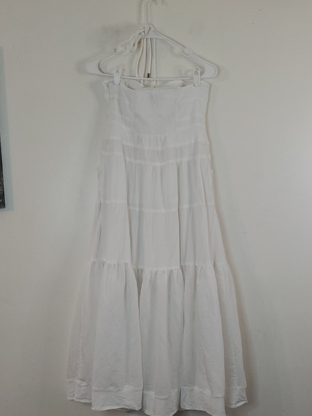 Mare Mare × Anthropologie Strapless White Halter Midi Dress Size Med Elegant - Picture 10 of 16
